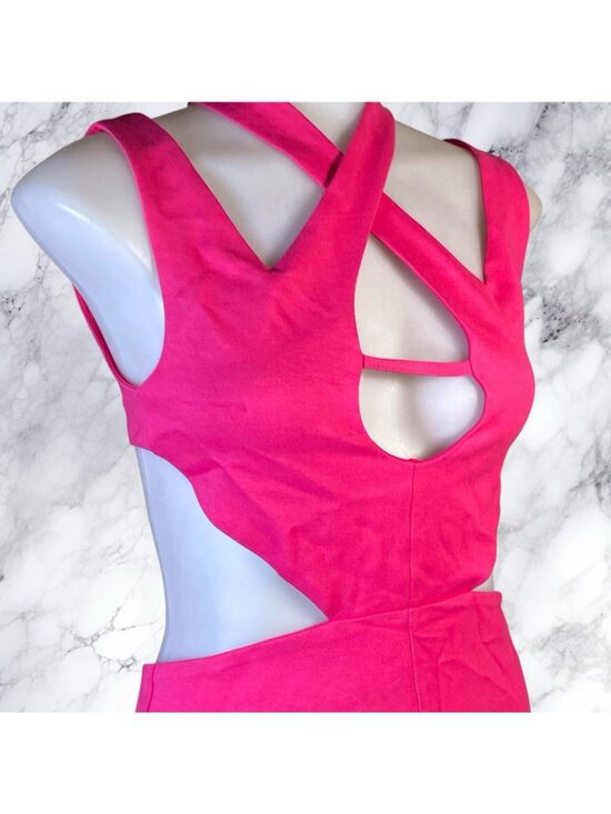 Superdown Luna Cut Out Jumpsuit - Hot Pink - Picture 7 of 11